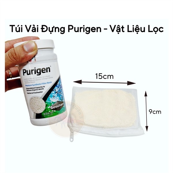 Túi Vải Siêu Mịn Đựng Vật Liệu Lọc Purigen - Vật Liệu Lọc Thủy Sinh - Tép Màu Quận 3