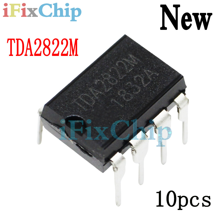 10 CÁI TDA2822M DIP8 TDA2822 2822 DIP-8 DIP Chip IC mới và nguyên bản