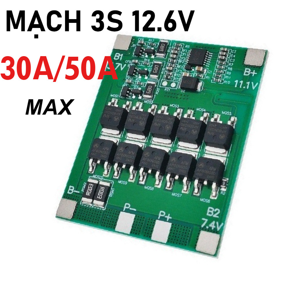 Mạch bảo vệ 3S 12.6v 30A BW Full LK247 Bảo vệ sạc xả và cân bằng cho pin 18650 21700 Pin 3s 12v