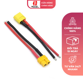 Đầu Nối XT60 đực Cái hàn sẵn Dây Silicone 11 CM 14AWG Cho Pin Lipo Rc chịu dòng cao