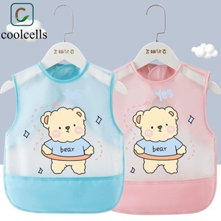 Coolcells Yếm Ăn Cho Bé, Yếm Không Tay Chống Bẩn Họa Tiết Động Vật, Dễ Thương Chống Thấm Nước Thoải Mái Gấu Nước Bọt Khăn Tạp Dề Ăn Cho Bé Hiện Vật