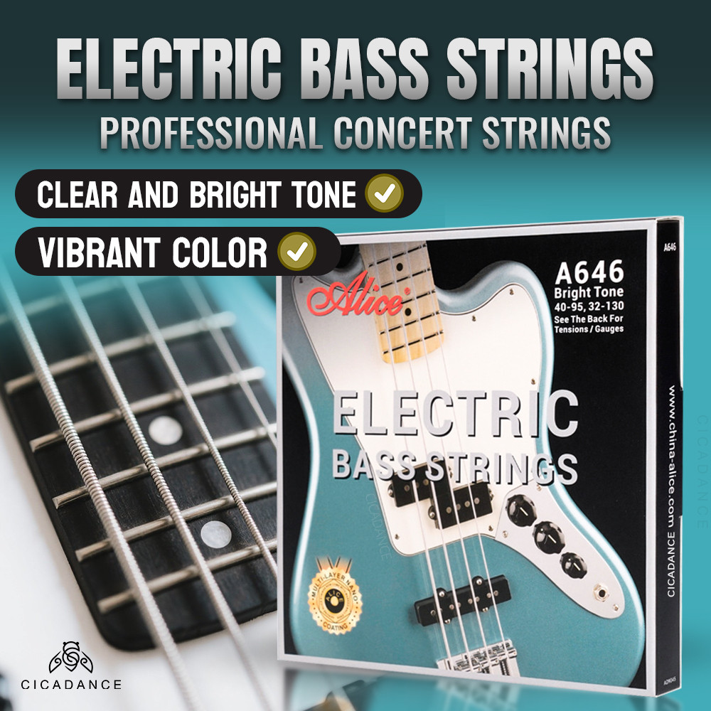 Alice Bộ Dây Đàn Bass Điện 4 Dây Dây Quấn Hợp Kim Chống Gỉ Âm Thanh Sáng Dành Cho Người Chơi Gitar B