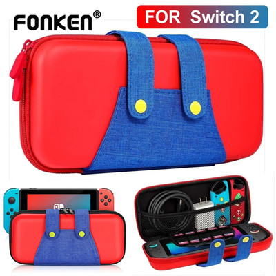 Hộp đựng chống nước Fonken Túi đựng EVA cứng Vỏ bảo vệ chống sốc cho phụ kiện Nintendo Switch 2 / OLED