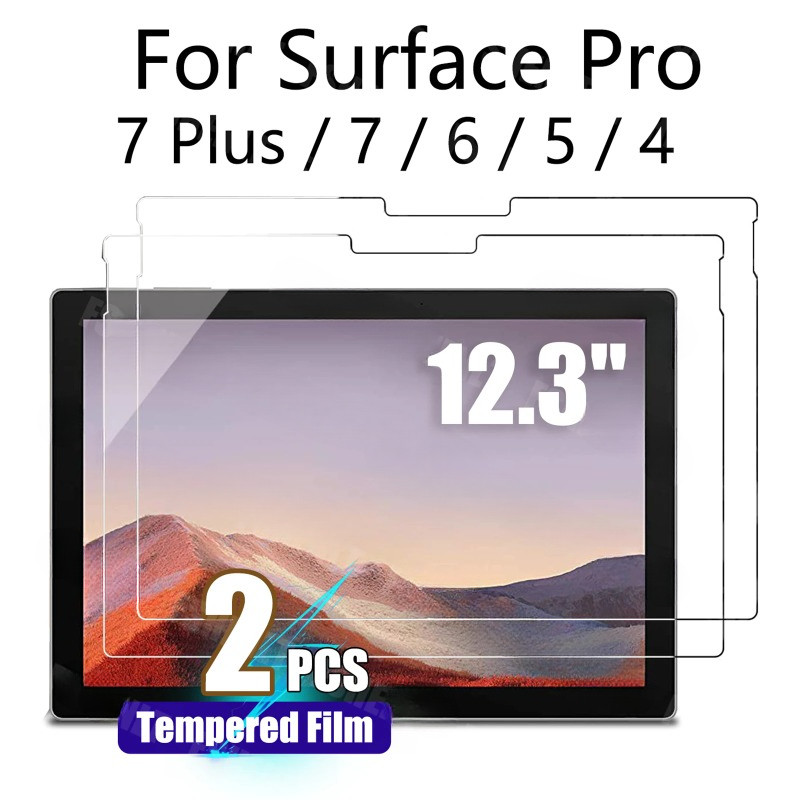 Surfacepro 1-2 Chiếc 1000D HD Trong Suốt Kính Cường Lực Cho Surface Pro 7 Plus 11 10 9 8 6 5 4 3 GO4