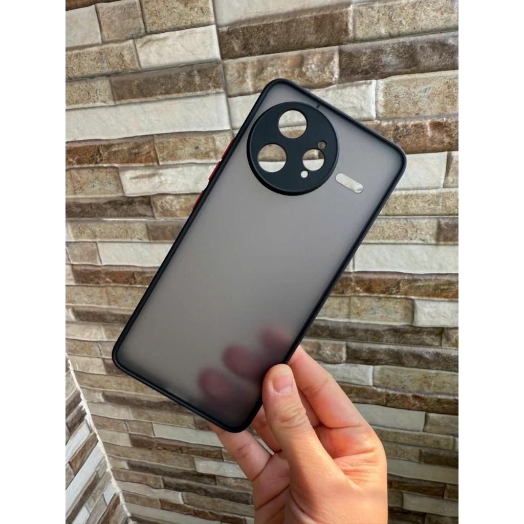 Ốp lưng nhám Xiaomi Redmi K80 , K80 Pro viền dẻo, lưng cứng (đen)