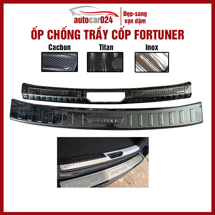 Ốp chống trầy cốp trong ngoài Fortuner 2017-2023