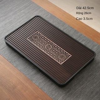  Bàn Trà Melamine Bằng Tre Kiểu Trung Hoa Mới Khay Trà Gỗ Chứa Nước Bộ Trà Kungfu Phụ Kiện Trà Đạo Khay Nhỏ Đựng Nước 