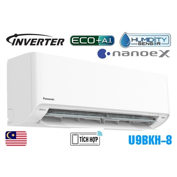 Điều hòa Panasonic inverter 9000 Btu 1 chiều CS/CU-U9BKH-8