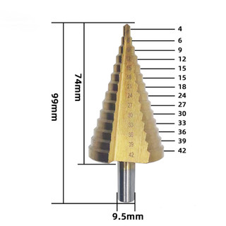 Mũi khoan tháp Mũi Khoan Lỗ Bằng Thép 4-42mm Tốc Độ mũi khoan bước phủ titan siêu cứng