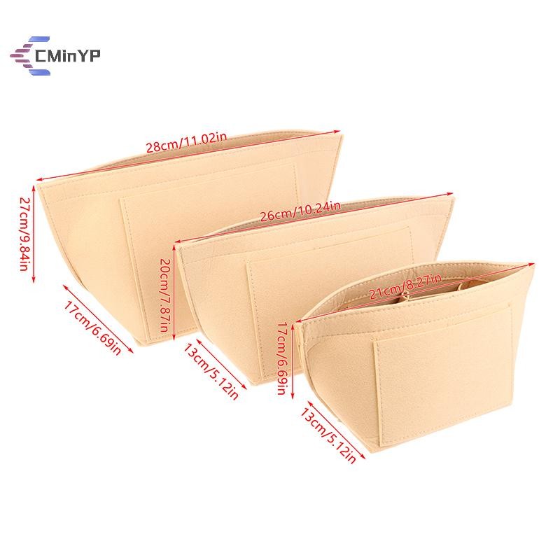 [CMinYP] Nỉ Chèn Lót Túi Đựng Mỹ Phẩm Ví Tổ Chức Chèn Cho Túi Xách Hỗ Trợ Lót Túi Nỉ Người Tổ Chức Cho Ví Túi Tote Chèn Mới
