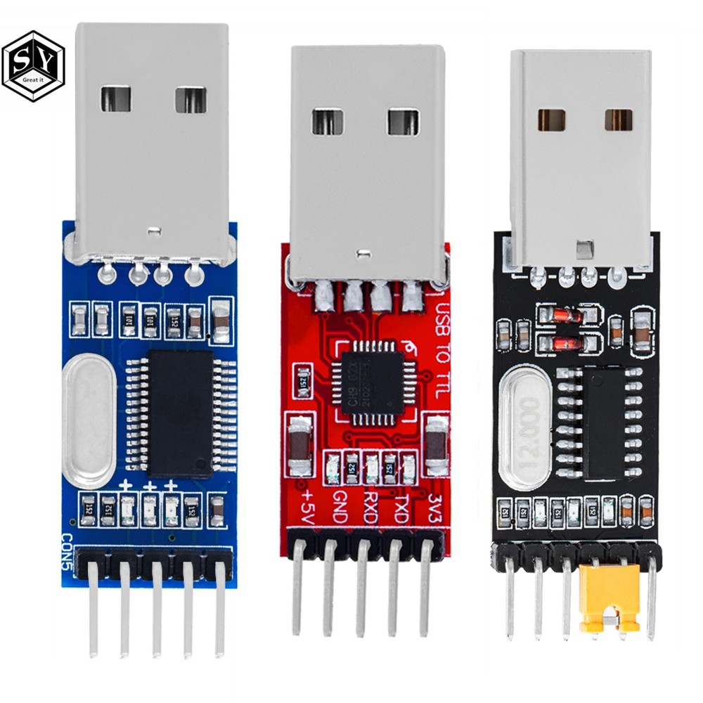 3 Cái / lốc = 1 CÁI PL2303HX + 1 CÁI CP2102 + 1 CÁI CH340G USB TO TTL cho arduino PL2303 CP2102 5PIN