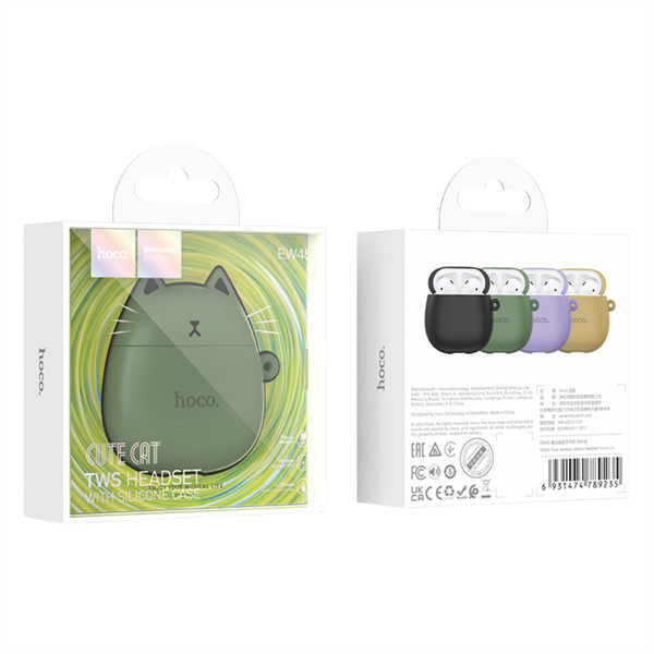 Tai nghe Bluetooth HOCO EW45 màu xanh lá_BH 6 tháng
