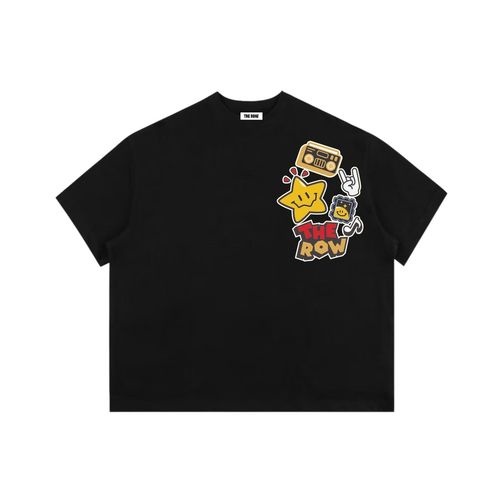 Áo Thun Boxy Local Brand THEROW Tay Ngắn Cotton 250gsm "HÌNH STICKER" Áo Phông Forrm Rộng Mùa Hè Kiểu Đẹp Unisex Nam Nữ | BigBuy360 - bigbuy360.vn