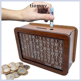 Hộp đựng tiền TIOMNVVN, với mục tiêu tiết kiệm tiền Bộ đếm heo đất có thể tái sử dụng, đồ thủ công Khay đựng tiền bằng gỗ thủ công giúp thói quen tiết kiệm