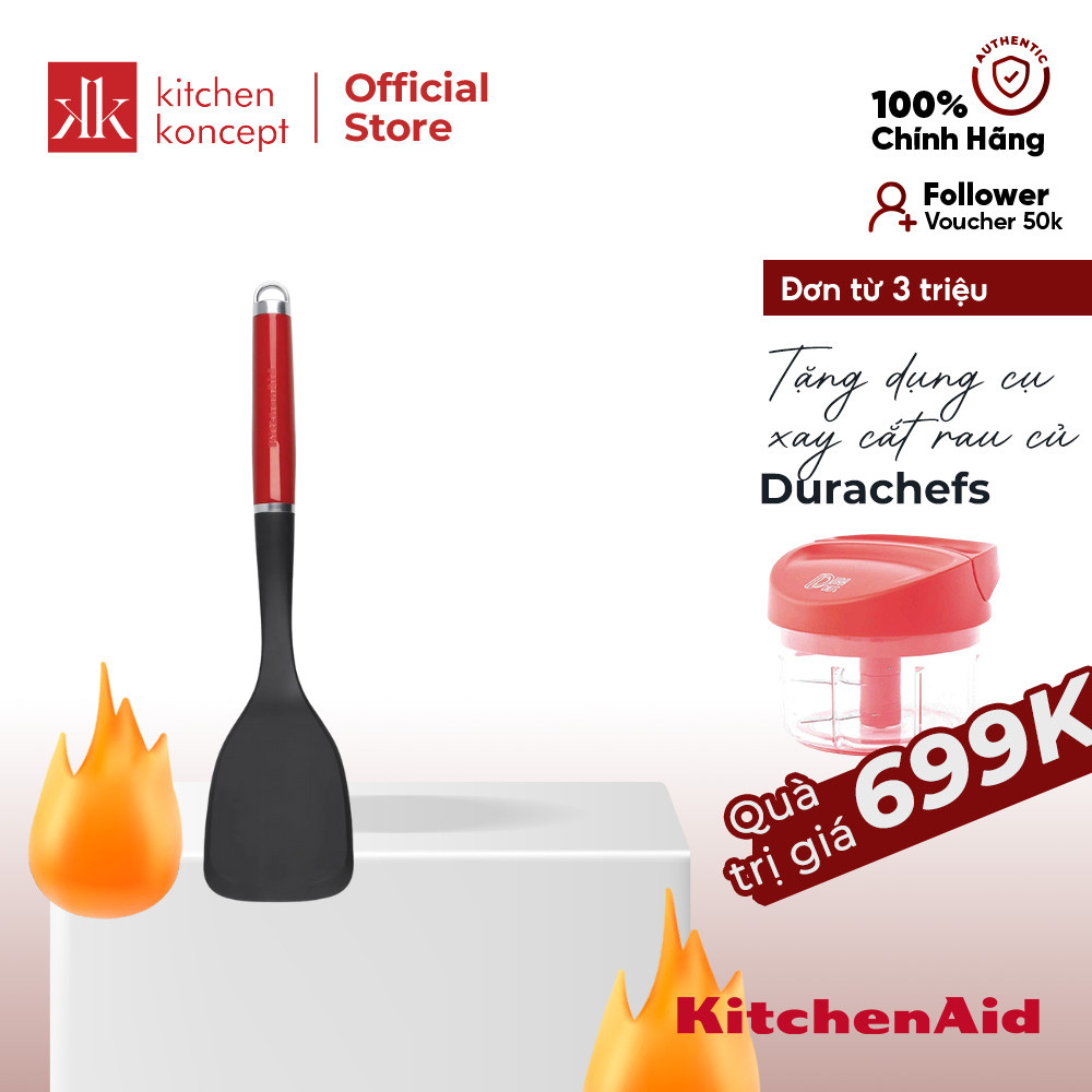 KitchenAid - Xẻng chiên Coreline ngắn - Màu đỏ