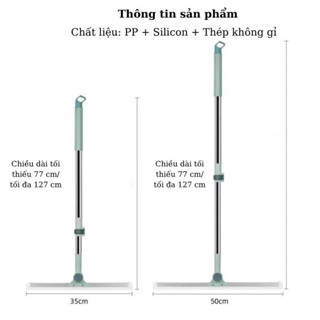 nắng  Chổi Quét Nhà Chổi Gạt Kính Loại Dài Chổi Quét Nước, Cây Lau Nhà Chống Trơn Đa Năng Màu Xanh