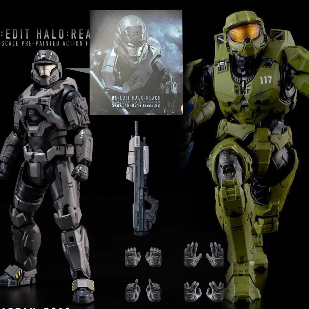 Nhân vật hành động Halo Infinite Tỉ lệ 1 / 12 được vẽ sẵn Master Chief Sentinel Spartan-B312 Noble S
