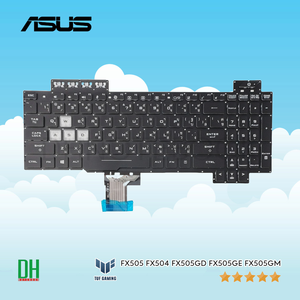 Bàn phím ASUS TUF Gaming FX505 FX504 FX705 FX80 FX86 FX95 nếu bị hỏng bạn có thể thay thế nó. Có đèn