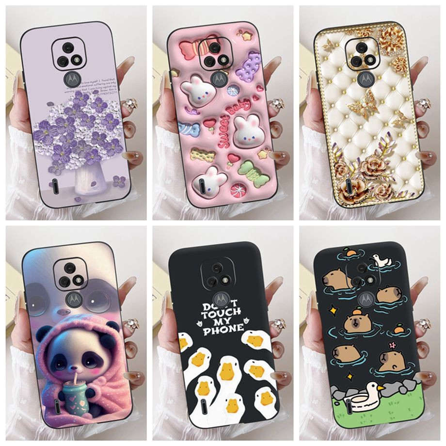 Dành Cho Motorola Moto E7 E7 + Plus Ốp Điện Thoại XT2081-1Soft Silicon Đen Vỏ Bảo Vệ Vỏ In Hình Thời