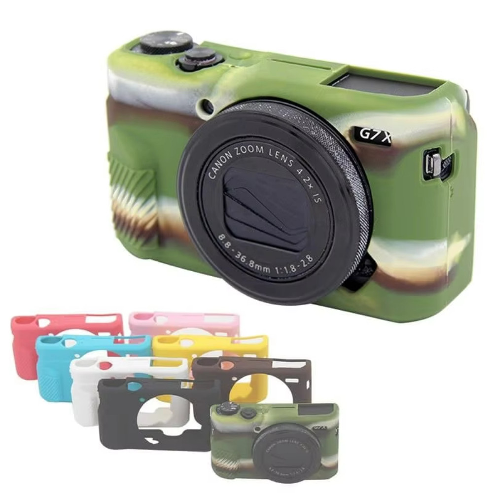 Mới Cao Su Silicon Camera Thân Mềm Bảo Vệ Bao Da Camera Túi Da Cho Canon Camera EOS G7XII G7 X Mark 