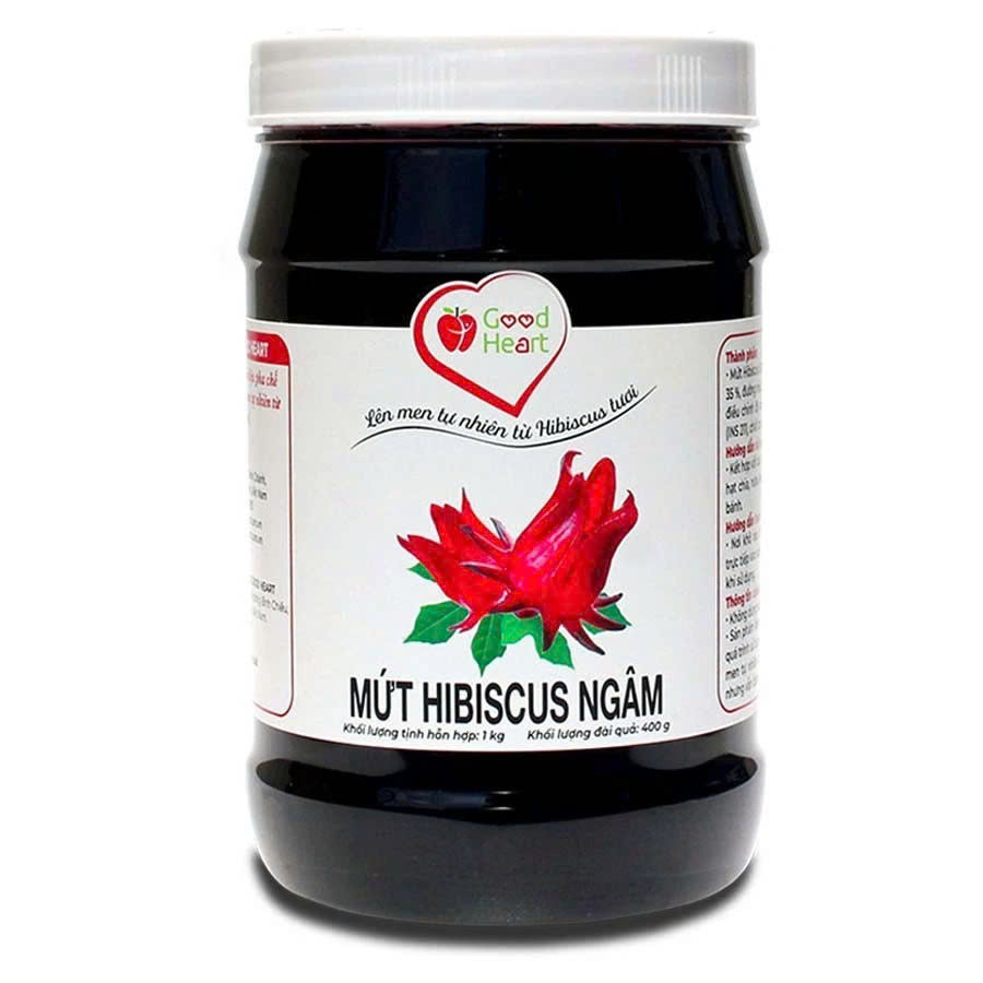 Mứt Hibicus (Mứt Atiso đỏ) Ngâm Good Heart hũ 1kg