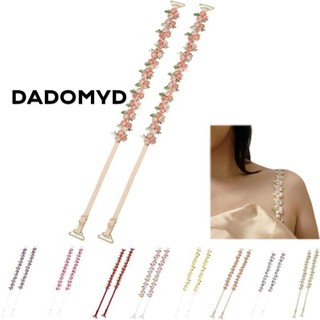 Dây đeo áo ngực hoa DADOMYD, Dây đeo vai hoa có thể tháo rời ren, Quà tặng sáng tạo Dây đeo vai Polyester đàn hồi chống trượt
