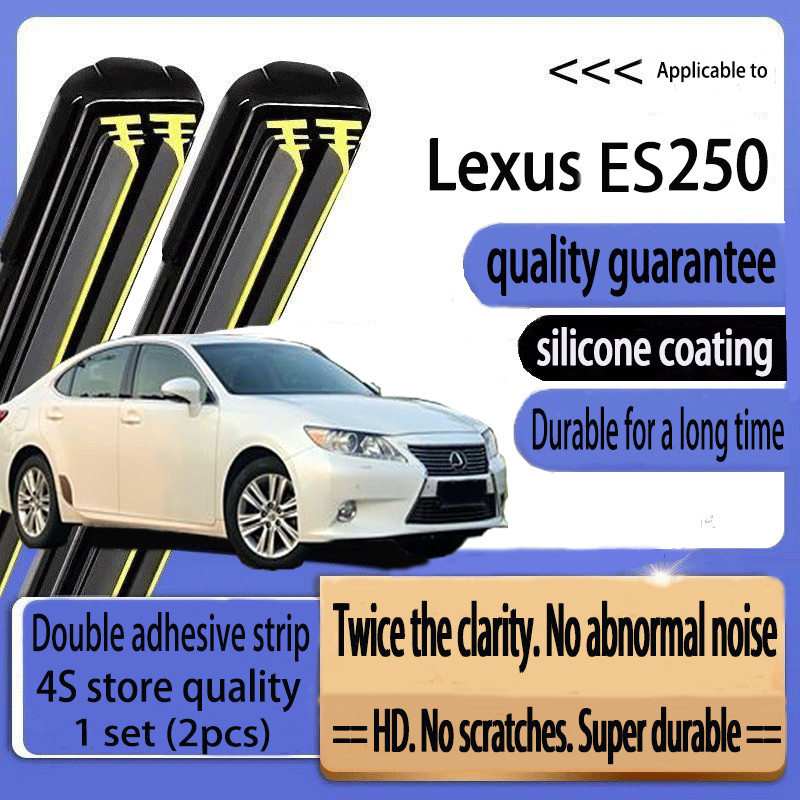 Lexus ES250 (2013-2025) Cần gạt nước U-HOOK Nâng cấp mới Khăn lau dải cao su đôi ô tô 18 '' + 26 ''