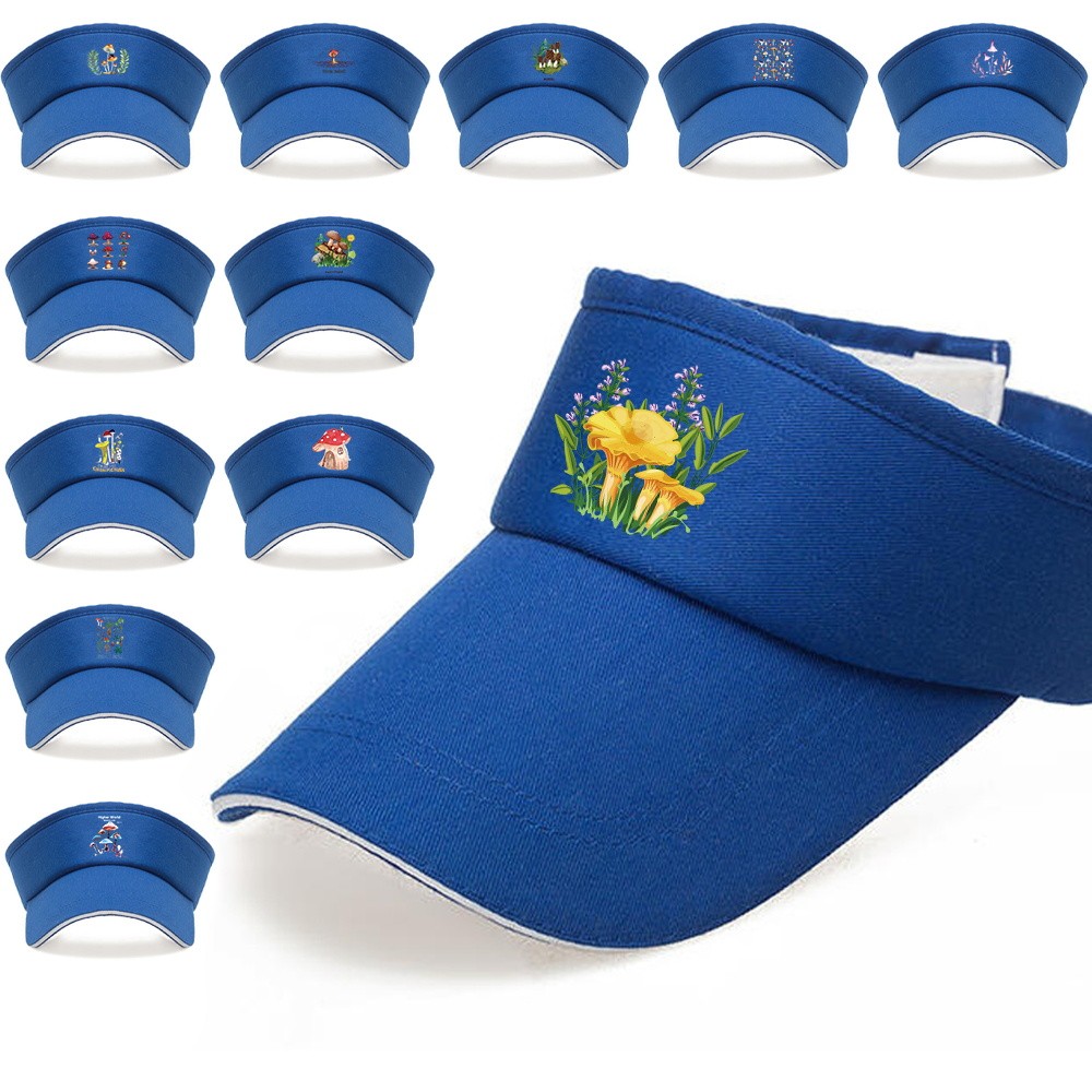 Mũ rỗng dành cho nữ Golf Sun Running Mũ bóng chày In hình nấm Bộ bảo vệ thể thao UV