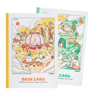 Vở học sinh B5 Klong MS 209 Seasonal Playground 80 trang Dash Caro 6x6mm giấy 100gsm may dán gáy