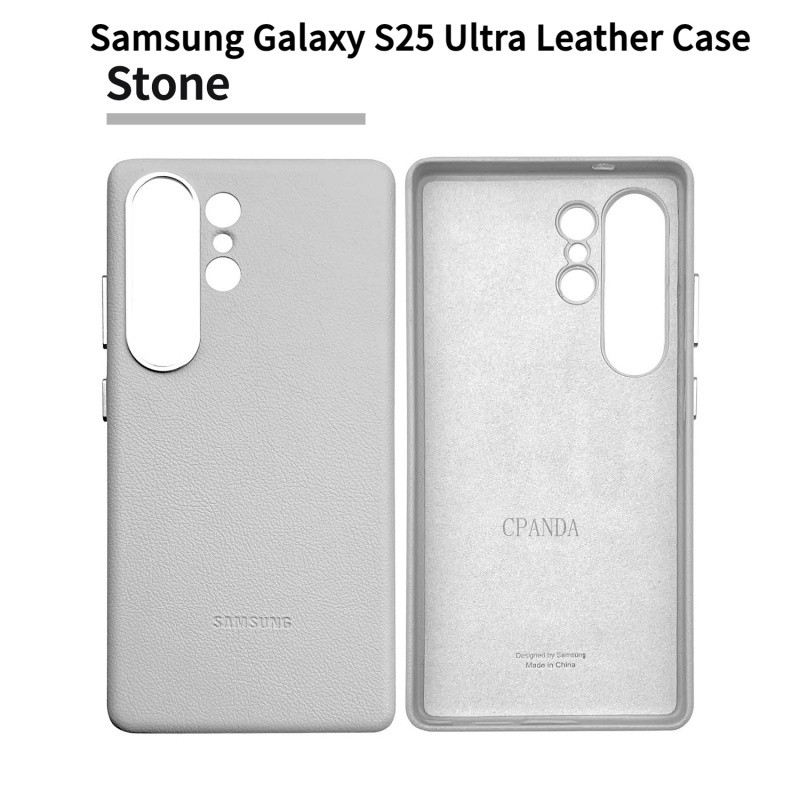 CPANDA Dành Cho Samsung Galaxy S25 Ultra / Samsung Galaxy S26 Ultra Leather Case Màu Đen, Có Nút Kim