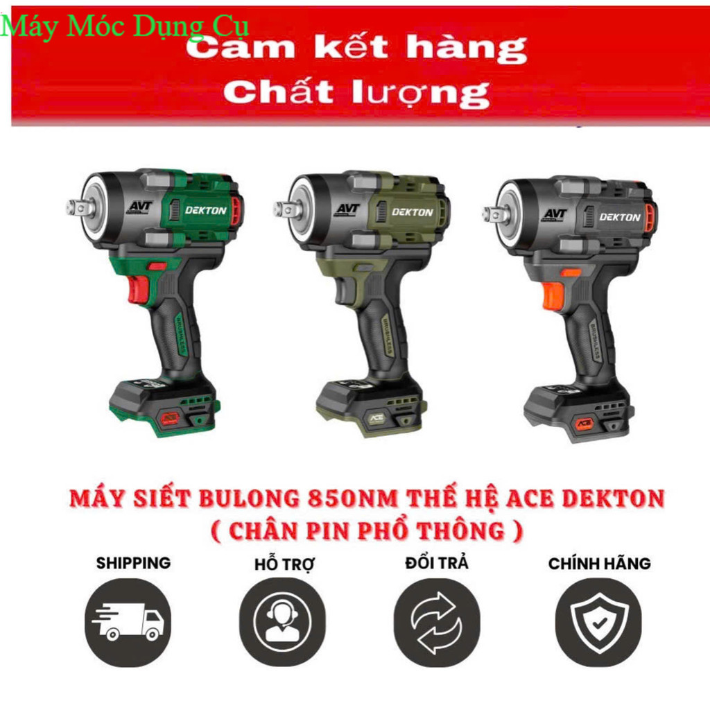 (Thế Hệ ACE) Máy Bulong 680Nm DEKTON M21-IW680PROMAX Bảo Hành 12 Tháng Máy móc dụng cụ