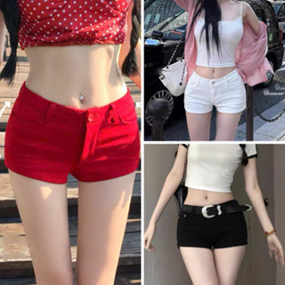 Quần short jean nữ cạp trễ ống bó, quần short jean nữ siêu ngắn, quần short phong cách Y2K_C58