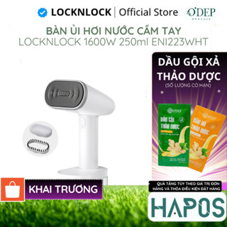 Bàn ủi hơi nước LocknLock Chính hãng 250ml 1600W, mặt là phủ sứ, dùng được cho mọi loại vải ENI223 - HAPOS HSA