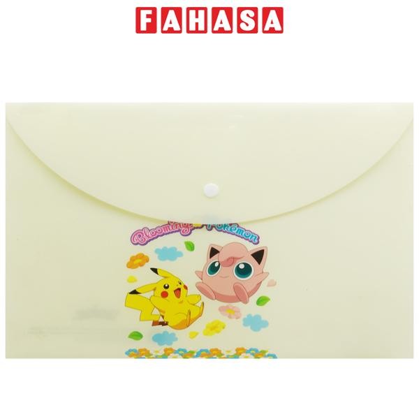 Bìa Nút Pokemon A4 - Plus 400-V006 - Màu Vàng