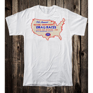 Retro Hot Rod Tee Áo Drag Race Nhra Oklahoma City Drag Race 1958 Racing