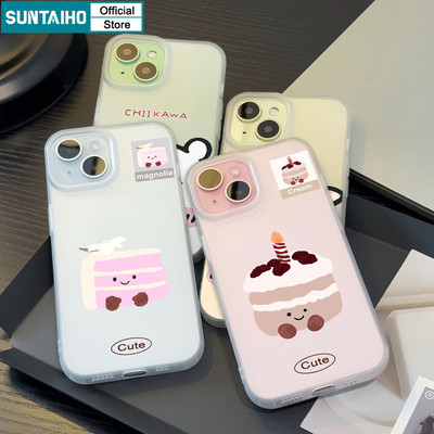 Suntaiho Ngộ nghĩnh Họa Tiết Bánh Đẹp Trong Suốt Mờ Ốp điện thoại Cho Iphone 16 15 14 12 13 11 Pro Max IP 7 8 Plus Iphon X Xs XR Xs Max TPU Silicon Mềm Cao Cấp Chống Sốc Ốp điện thoại