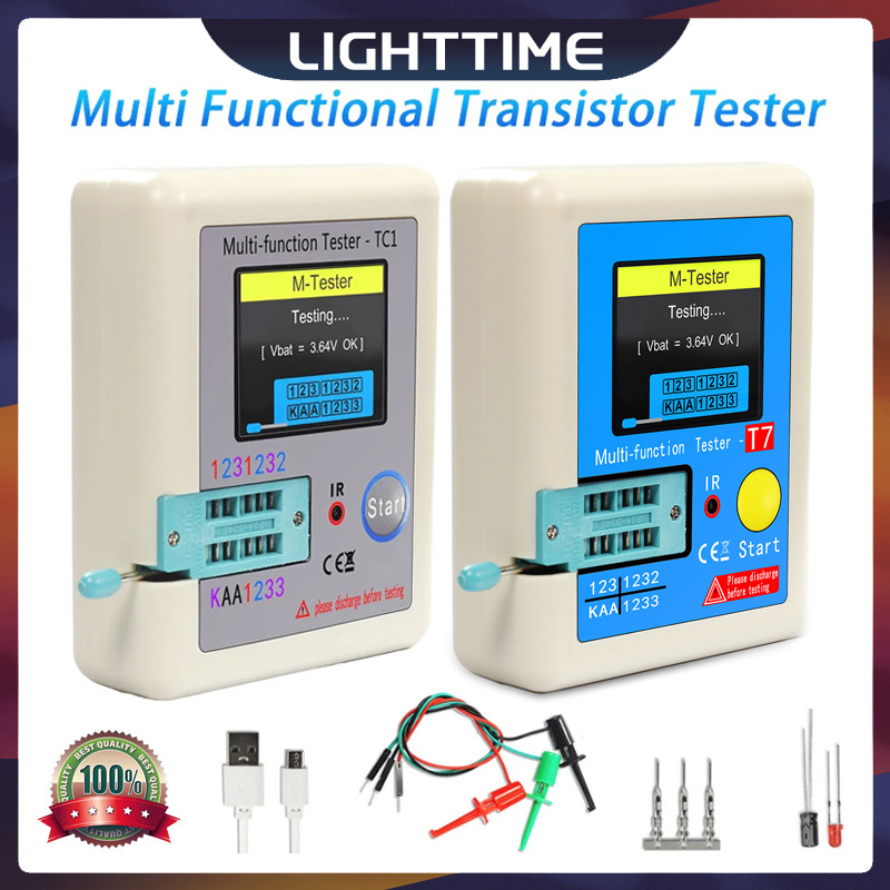 Lcr-tc1 LCR-7 Máy kiểm tra điện trở đa chức năng Màn hình LCD Đồng hồ vạn năng Diode Triode Tụ điện 