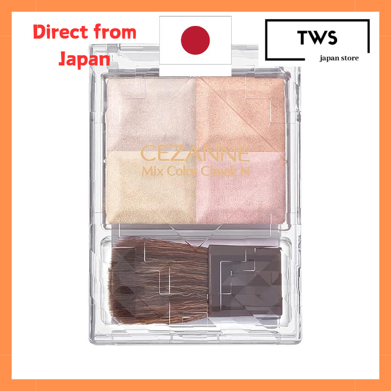 Cezanne Mix Color Cheek N10 Pale Highlight 7.1g Natural Glow Transparency 4-Color Highlight[Direct f