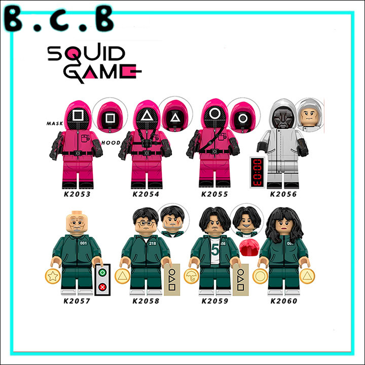 Squid Game Mô hình Sáng Tạo Trò Chơi Con Mực Nhân Vật Nhỏ  Lính Tam Giác Búp Bê Oh Il Nam Gi KDL808
