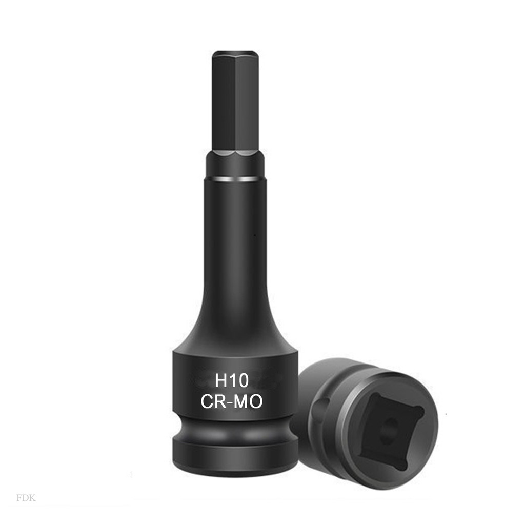 FDK 1 / 2 inch Tác Động Lục Giác Ổ Cắm Bit H5-H12 Allen Chìa Khóa Cờ Lê Đầu Cho Dụng Cụ Điện Lục Giá