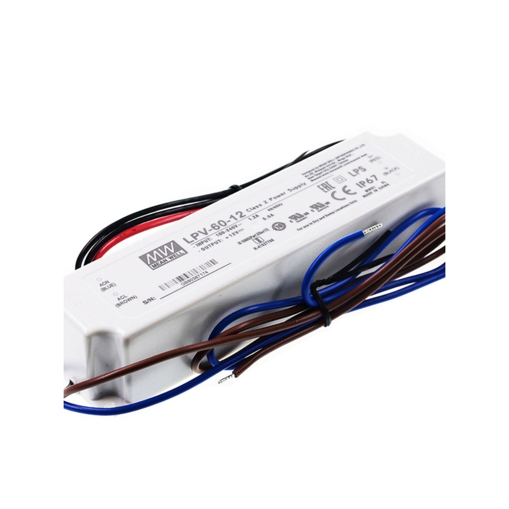 Đài Loan MEAN WELL LPV Bộ nguồn chuyển mạch 12V / 24V chống nước LPH-18 Giám sát ổ đĩa LED 20 / 35 /
