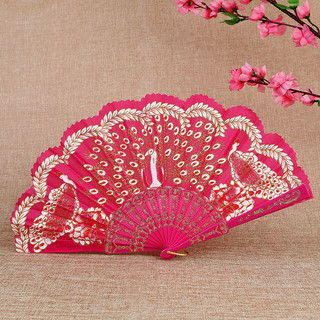 Con Công Trung Quốc Quạt Khiêu Vũ Quạt Cổ Quạt Nhựa Quạt Gấp Quạt Nữ Quạt Hanfu Quạt