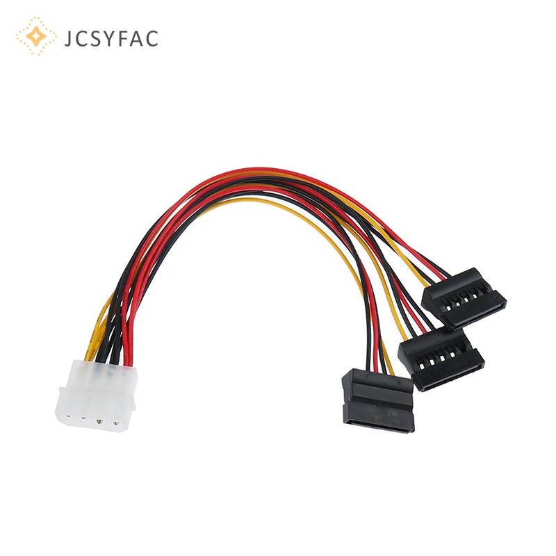 Jcsyfac 4Pin IDE Molex To 3 ATA SATA Bộ chia nguồn Cáp nối dài Mới