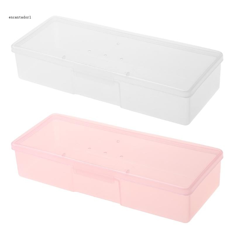 New Transparent Empty Nail Storage Box Manicure Tools Organizer for Case Holder
