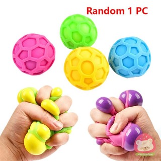 [Xznzvv] 1 Bóng Lưới Pinching Và Bóp TPR Cao Su Mềm Phát Hành Chậm Bóng Đất Sét Giải Nén Đồ Chơi IKFG