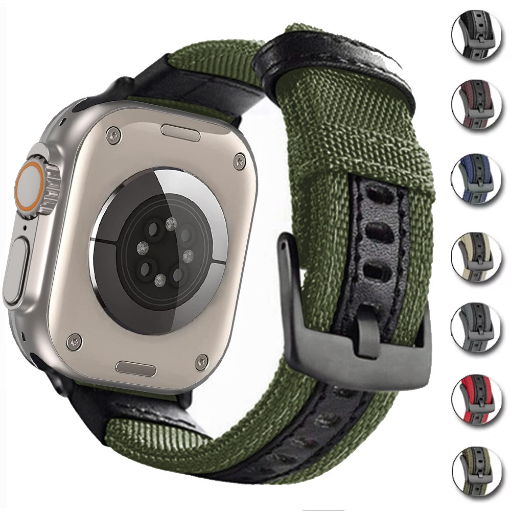 Dây đeo Nylon tương thích cho Apple watch Series10 42 46mm ultra 49 / 45 / 44 / 42 / 41 / 40 / 38mm 