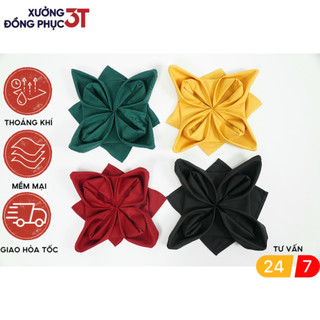 Khăn ăn nhà hàng napkin chất liệu vải kaki 100% cotton nhiều màu, khăn ăn nhà hàng khách sạn SẴN HÀNG