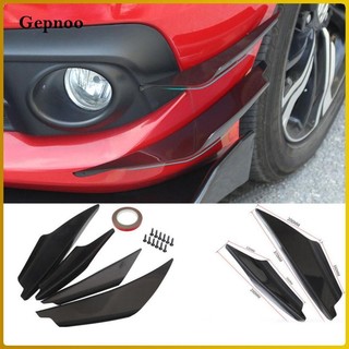 4 chiếc Sợi Carbon Cản Trước Bên Canards Splitter Vây General Fit Đen