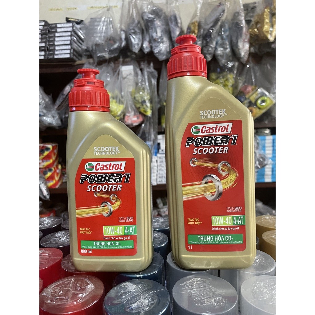Nhớt xe tay ga cao cấp Castrol Power 1 Scooter 800ml-1000ml