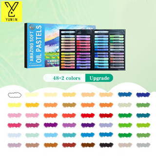 Bộ 48 màu sáp dầu mềm chuyên nghiệp, Màu sắc tươi sáng, kết cấu mềm mại, khó bị gãy hay rơi ra.